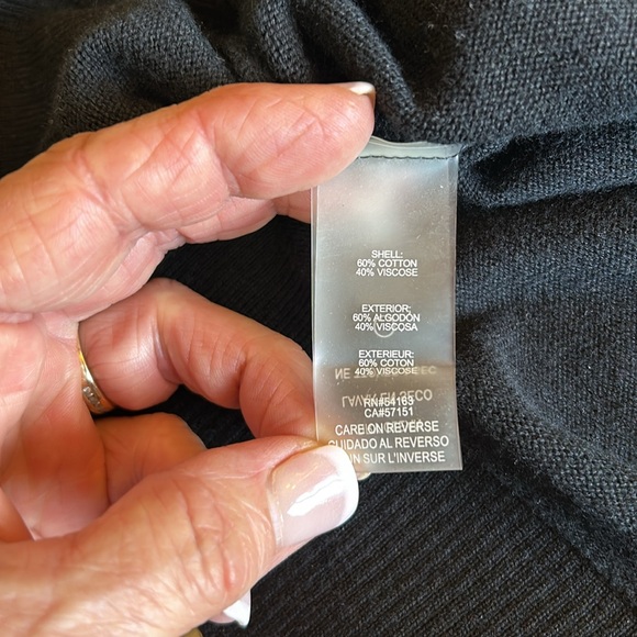 Karl Lagerfeld cardigan w/ pearl like buttons 3/4 sleeves szL - Picture 10 of 14